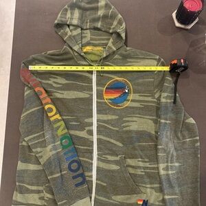 Aviator Nation Aspen, CO Army Green Camouflage Hoodie Sweatshirt XXL